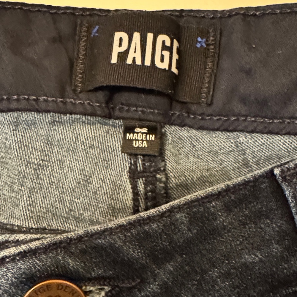 PAIGE Women's Midnight Blue Skinny Jeans size 32 - Picture 2 of 7